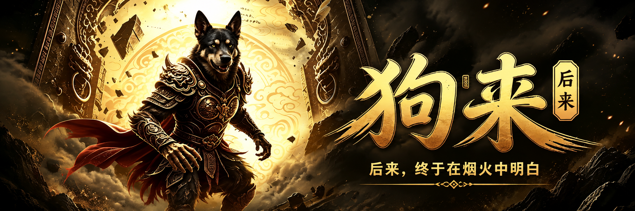 狗来 campaign banner: THE ONLY OFFICIAL 狗来 MEME